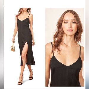 Reformation crimini dress black size 4